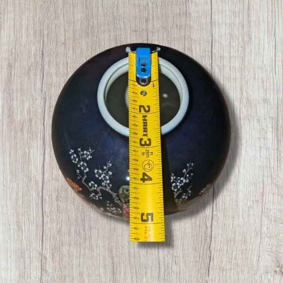 Kutani-Wake Vintage Fine Porcelain Vases from Japan Beautiful Cobalt Blue - Picture 5 of 7